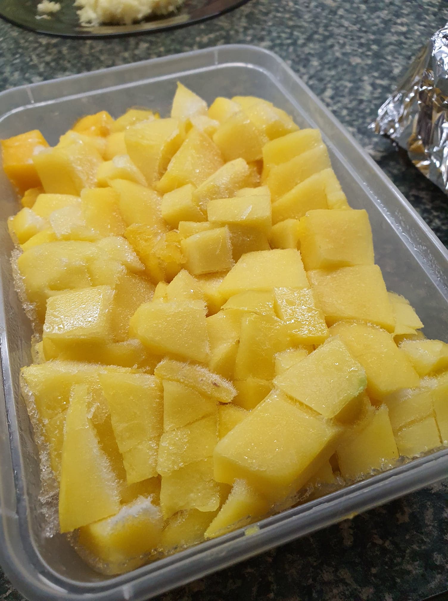 diced mangos